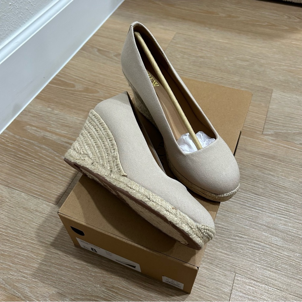 J.Crew Wedges in Flax